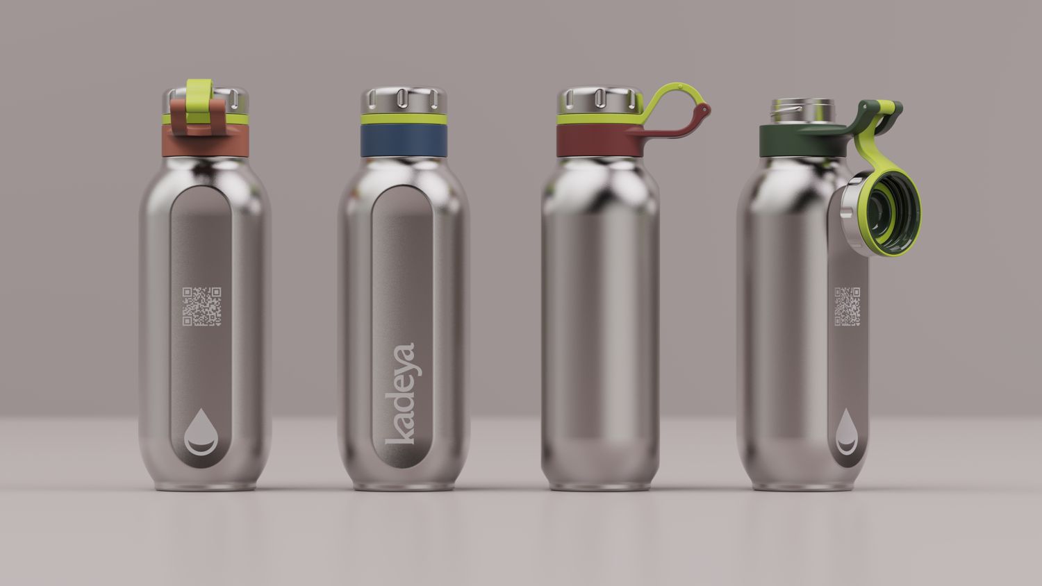 The Kadeya bottle in four colourways