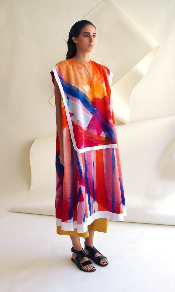 A printed Design Lab garment on the form